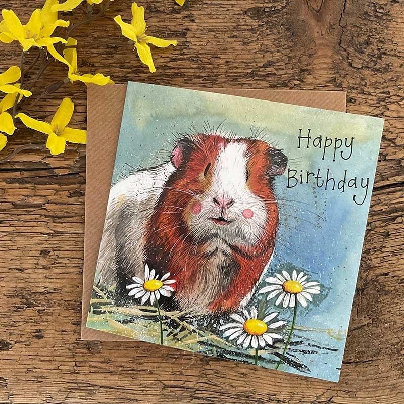 Guinea Pig Gordon - Birthday card with cute graphics