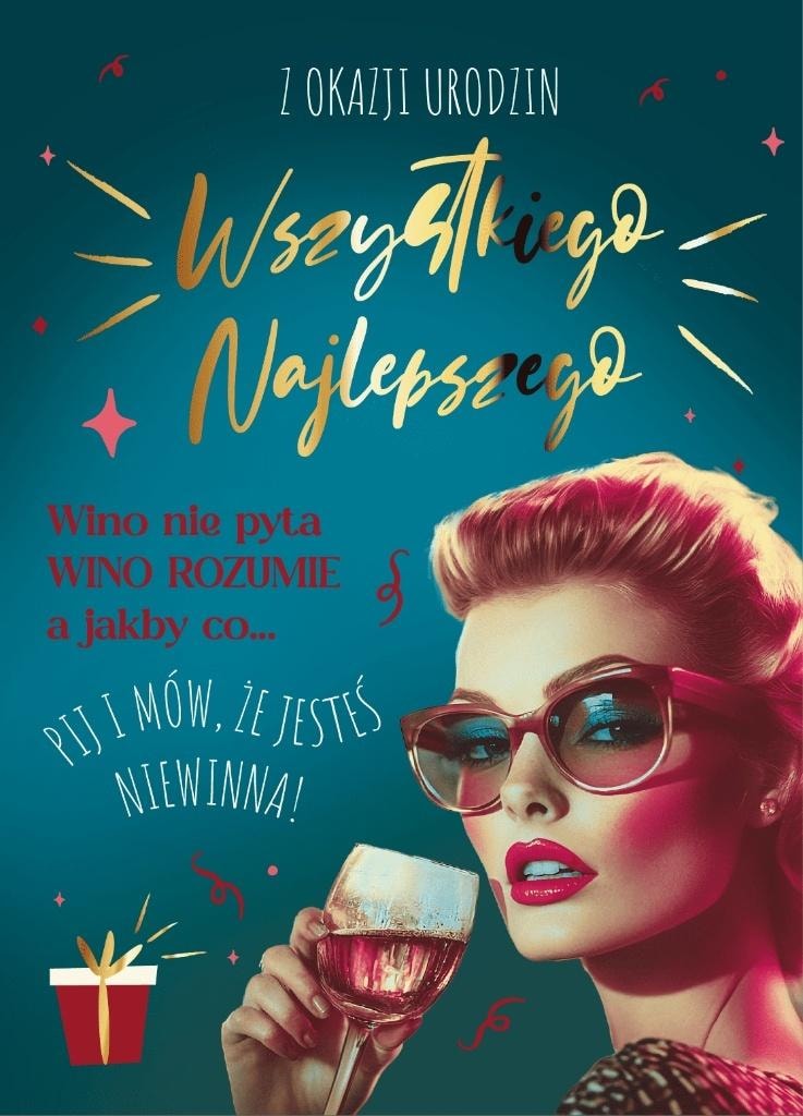 Birthday Card - elegant greeting card with gold accents