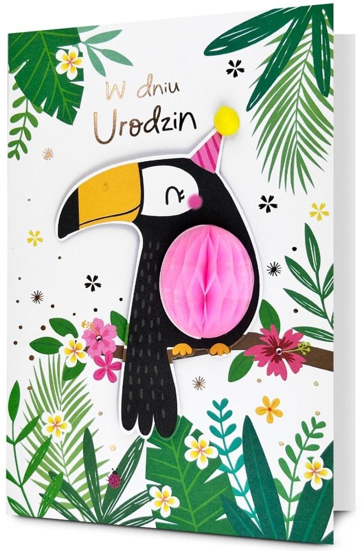 Pan Dragon Birthday Card with envelope - perfect as a gift