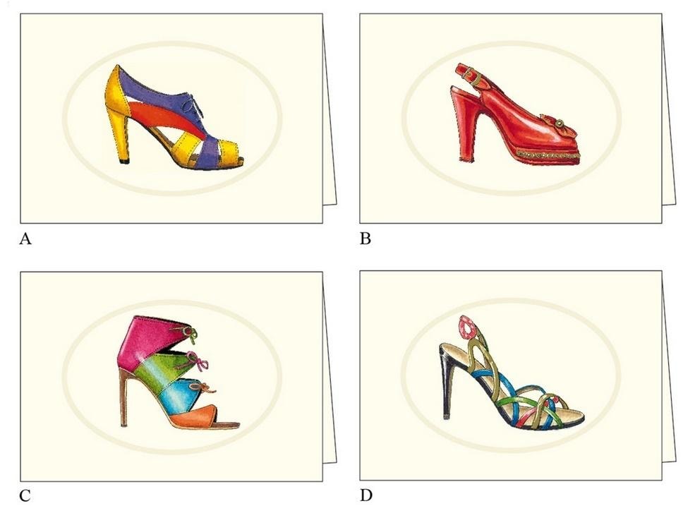 Rossi Card with envelope - elegant shoe design