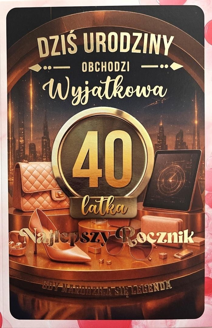 YEKU Occasional card with replaceable year dates 40 women - perfect for birthday