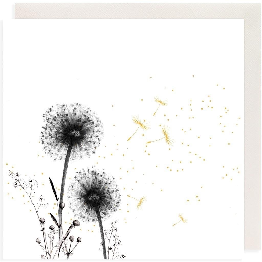 Clear Creations Gilded Dandelions Card - perfect for any occasion