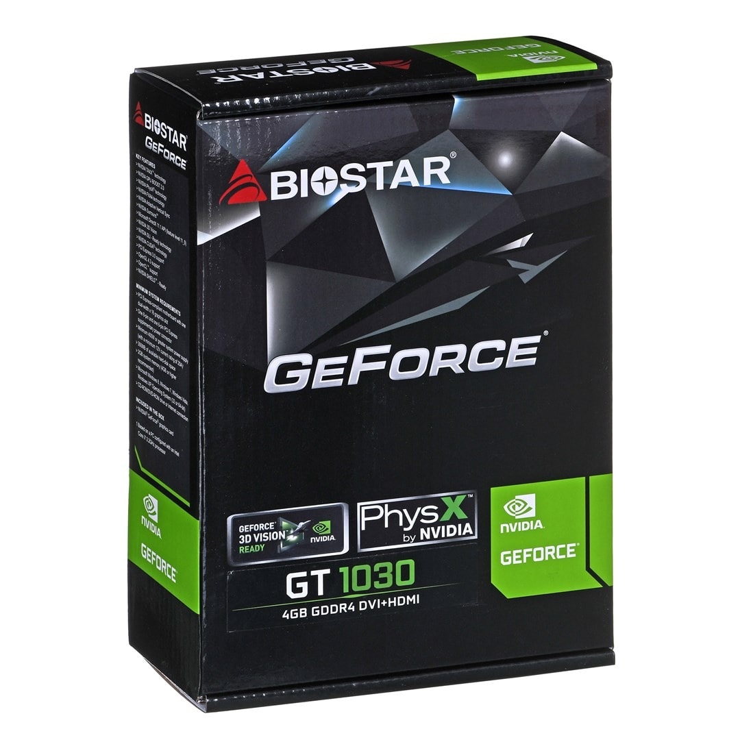 Biostar GeForce GT 1030 4GB ATX - Graphics card for demanding users