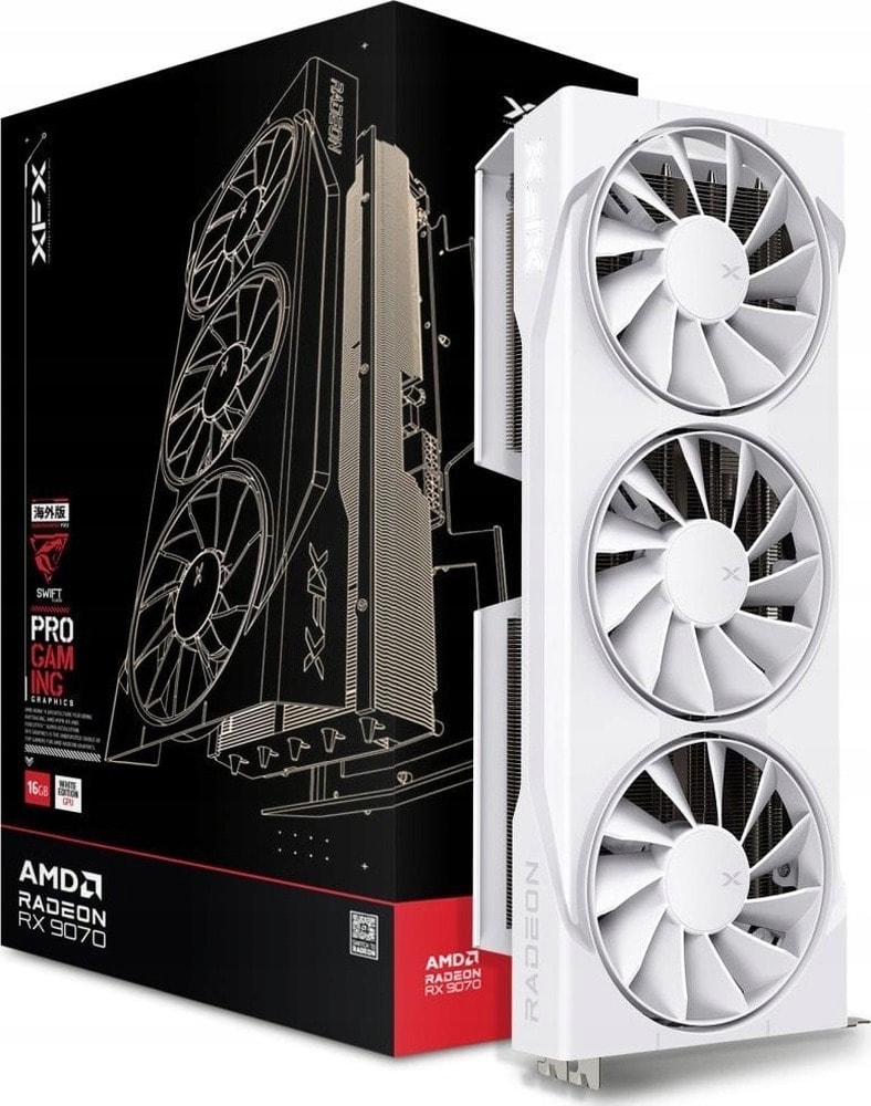 XFX Swift Radeon RX 9070 White - Graphics card 16 GB for demanding gamers