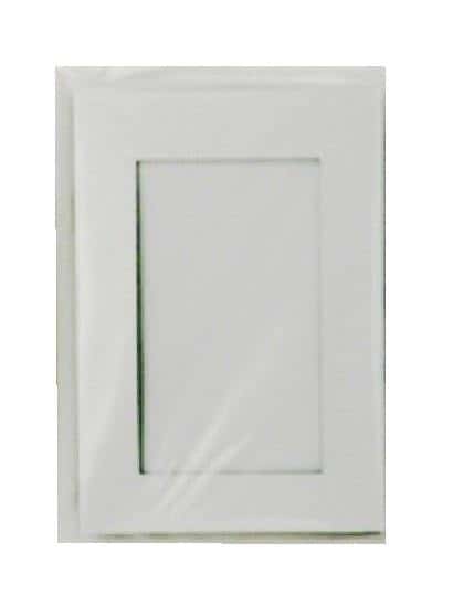 Galeria Hobby Passepartout Cards and C6 Envelopes - Silver, rectangular cut-out - perfect for photos