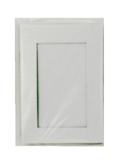 Galeria Hobby Passepartout Cards and C6 Envelopes - Silver, rectangular cut-out - perfect for photos