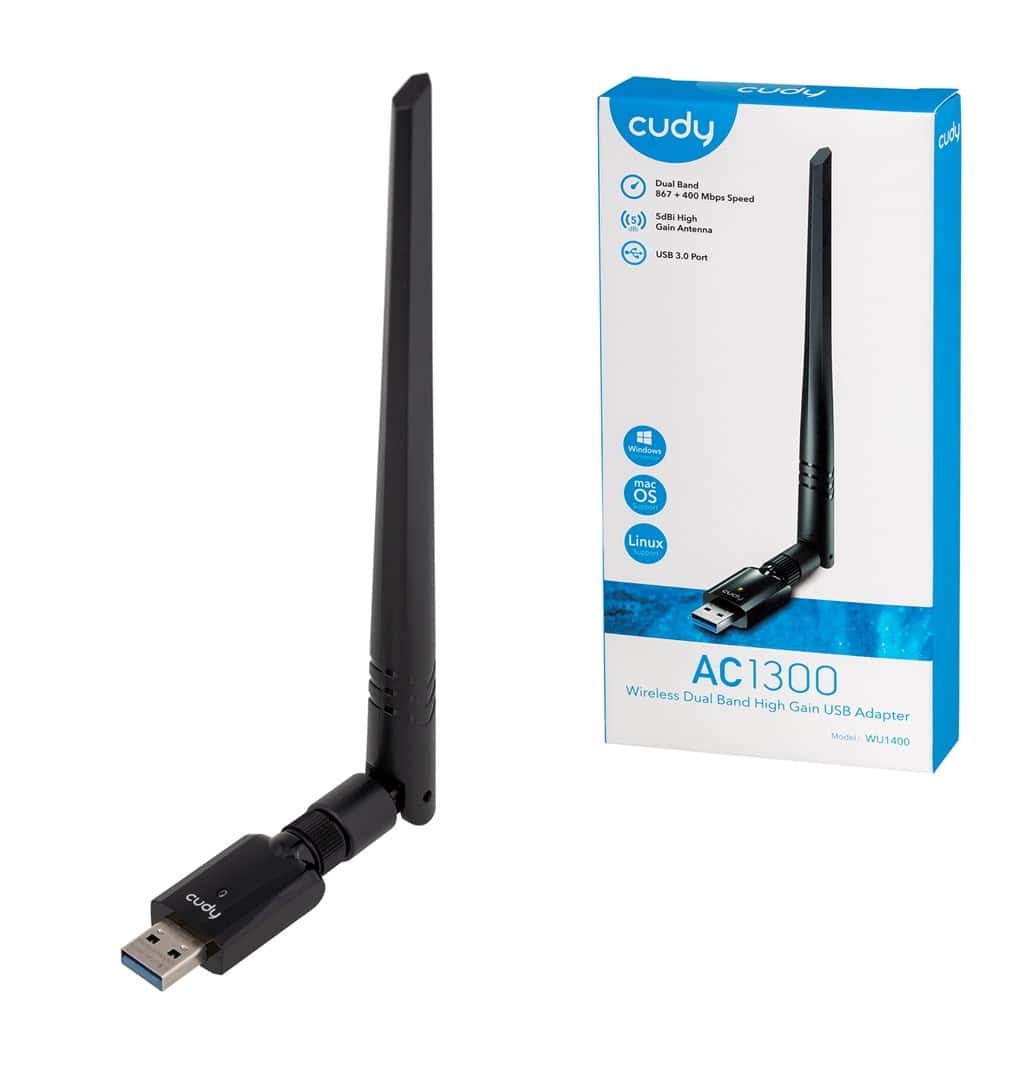 Cudy WU1400 - AC1300 USB 3.0 Network Adapter with 5 dBi Antenna