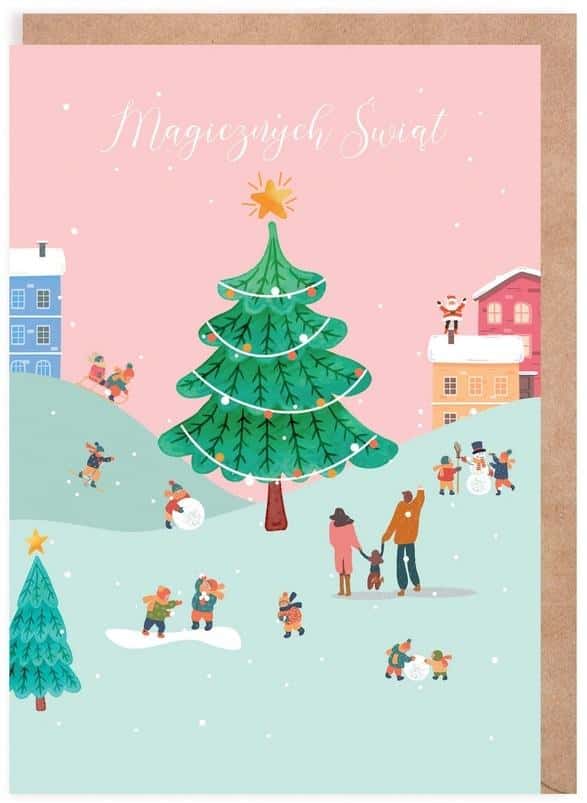 Cardie Christmas Card Town - perfect for Christmas wishes