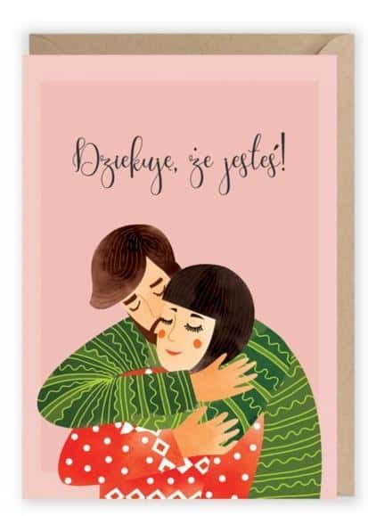 Cardie Greeting card Thank you for being there - express gratitude in a beautiful way