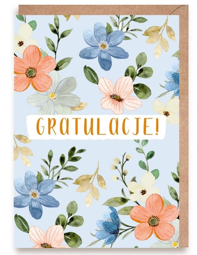 Cardie Greeting card Congratulations flowers - perfect as a gift
