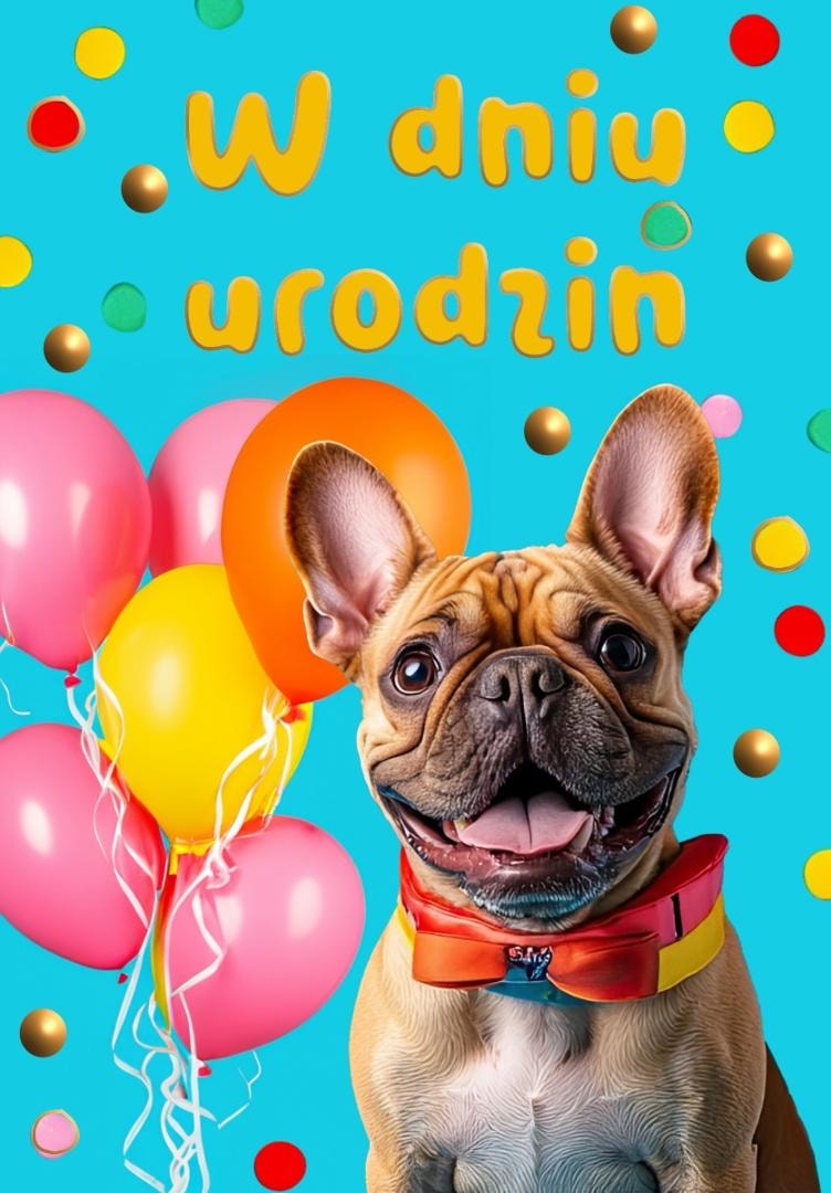 Greeting card with dog for birthday - perfect as a gift