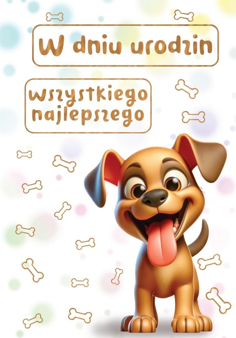 Greeting card On birthday dog - perfect gift