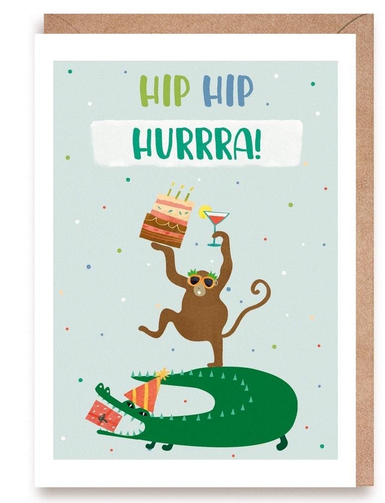 Cardie Birthday card Hip-hip, hurray! - perfect as a gift