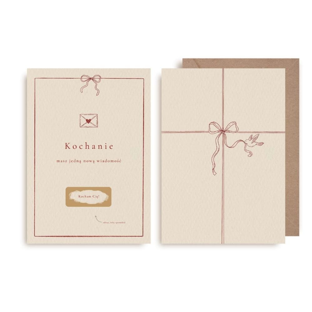 Kartka zdrapka - Kochanie, kocham Cię