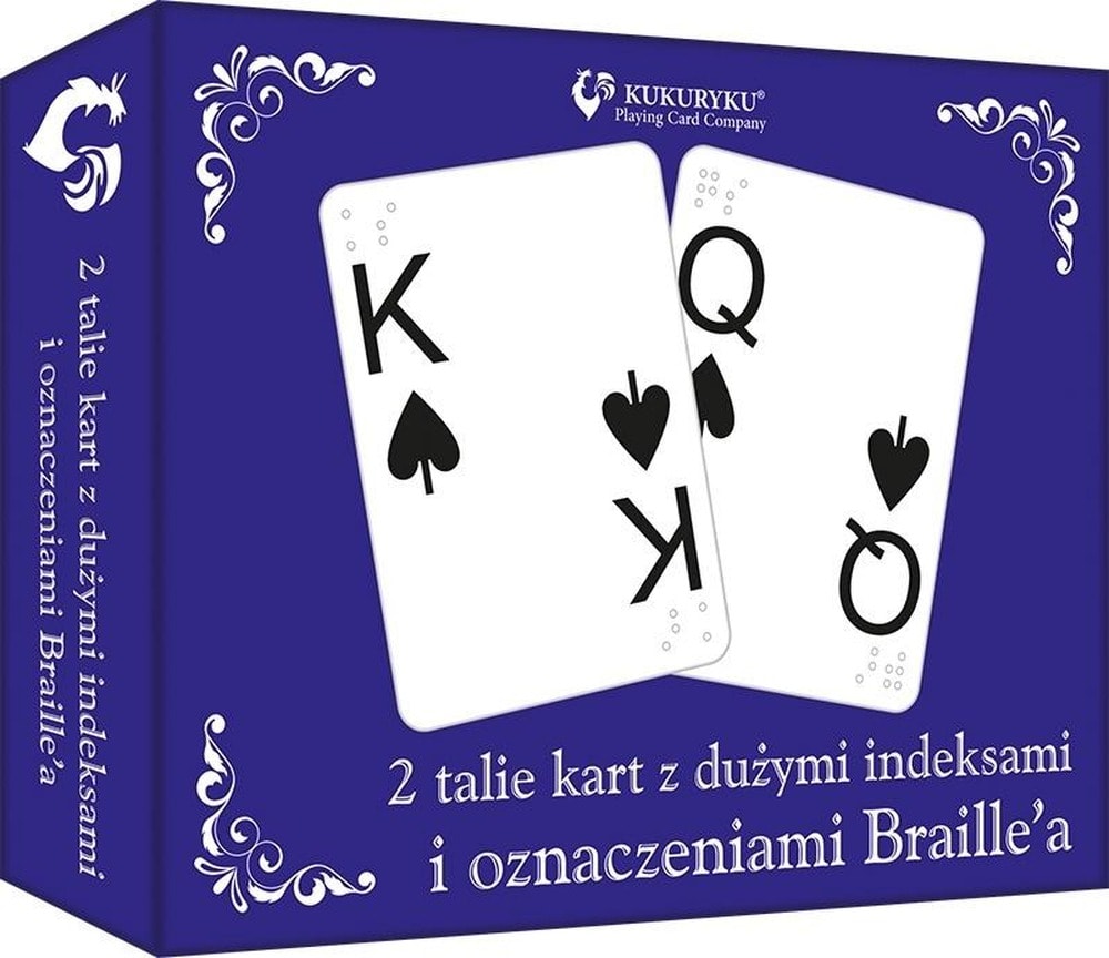 Playing cards with large indices and Braille - ideal for every player