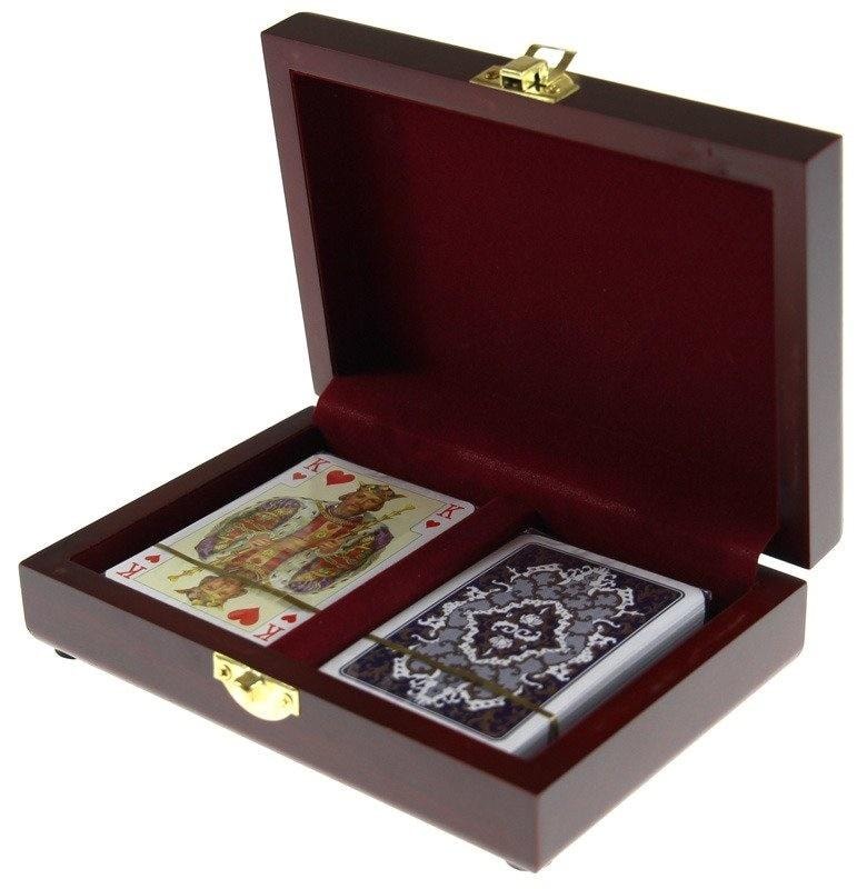 Piatnik Lux Playing cards in a wooden box - perfect gift set