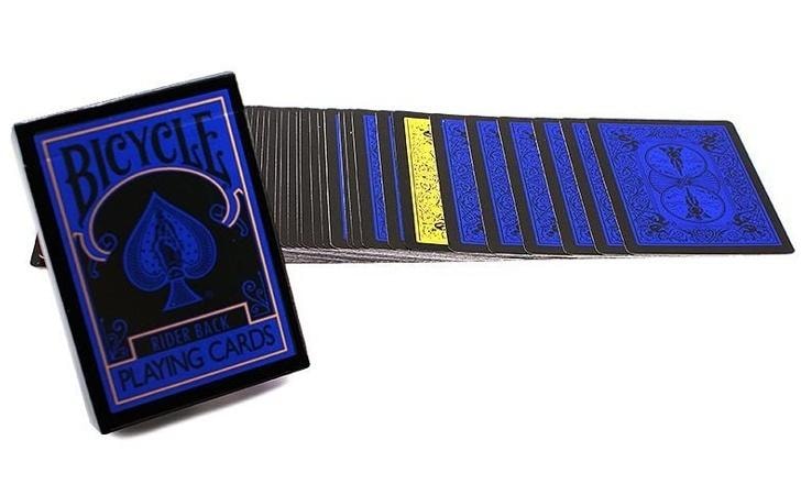 Bicycle Reverse Blue & Black - Playing cards with reversed design