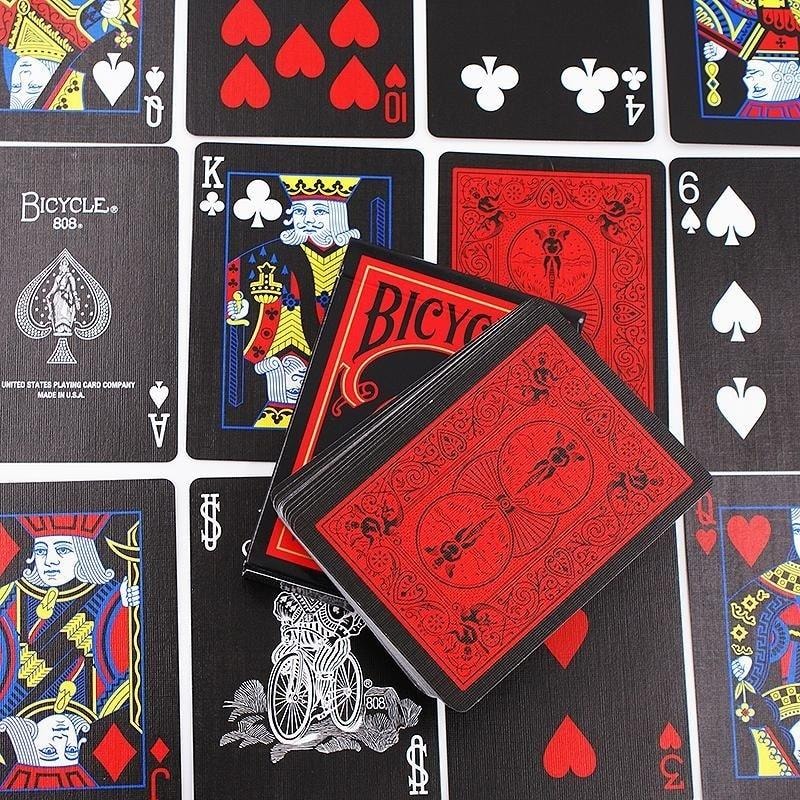 Bicycle Reverse Red & Black - Classic playing cards with reversed design
