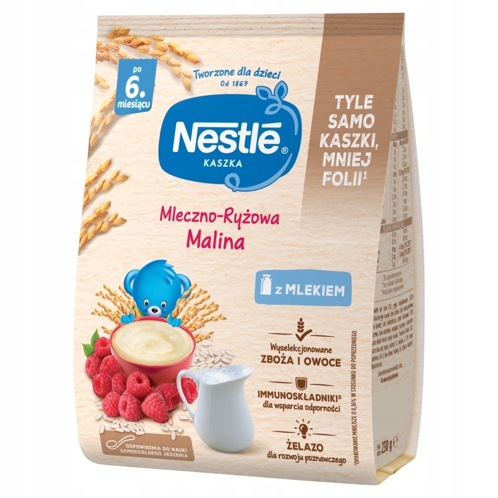 Nestlé Milk and Rice Porridge Raspberry - Ideal for infants after 4 months