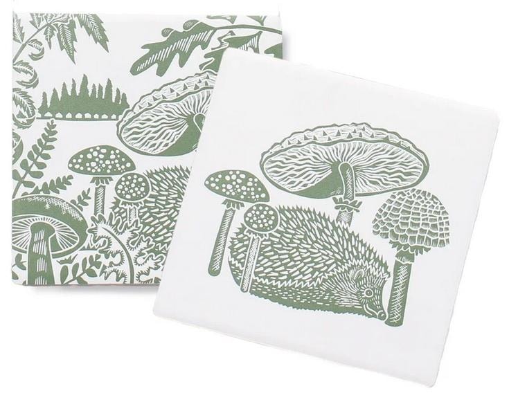 Kate Heiss Cup Coasters Green 2 Pieces - add a touch of forest to your home
