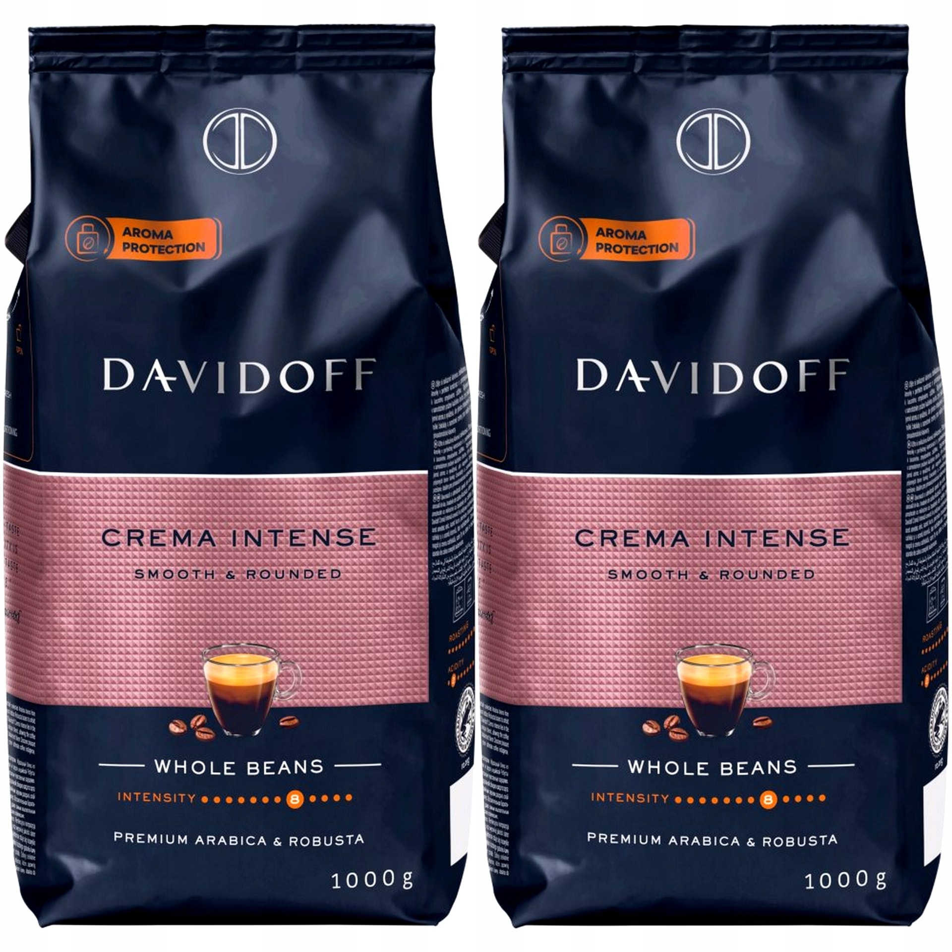 Davidoff Crema Intense Coffee Beans 1 kg - perfect to start the day