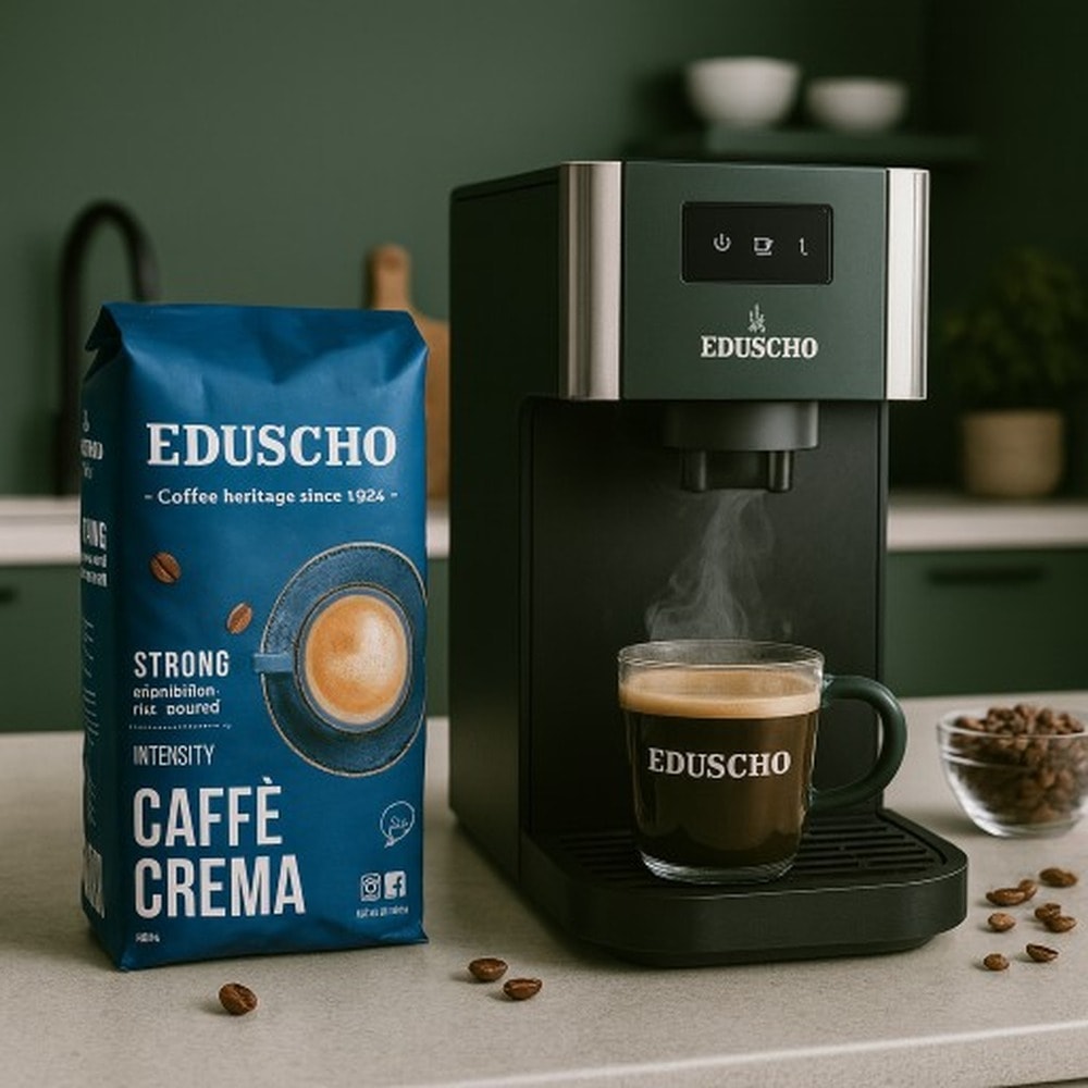 Tchibo Eduscho Crema Strong - Coffee Beans 1 kg for demanding gourmets