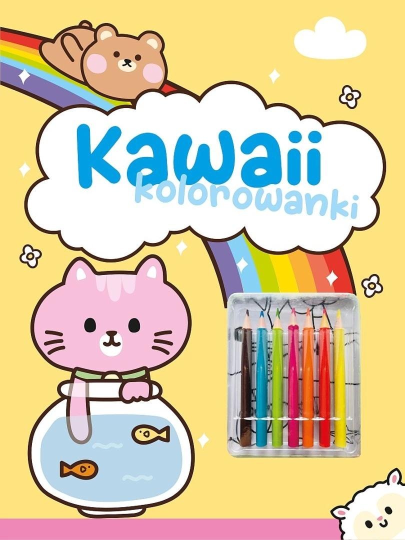 Cuberdon Books Kawaii Coloring Book - Yellow, collective work