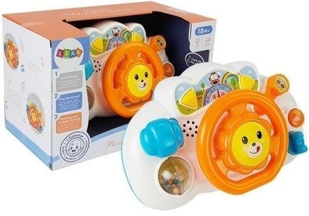 Leantoys Interactive educational steering wheel orange for babies