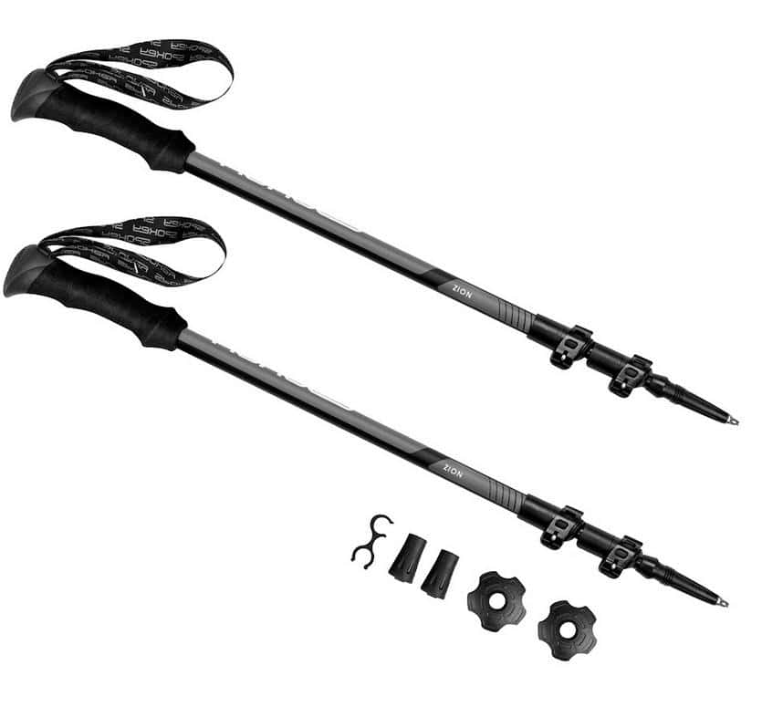 Spokey Zion - Trekking poles adjustable grey-black