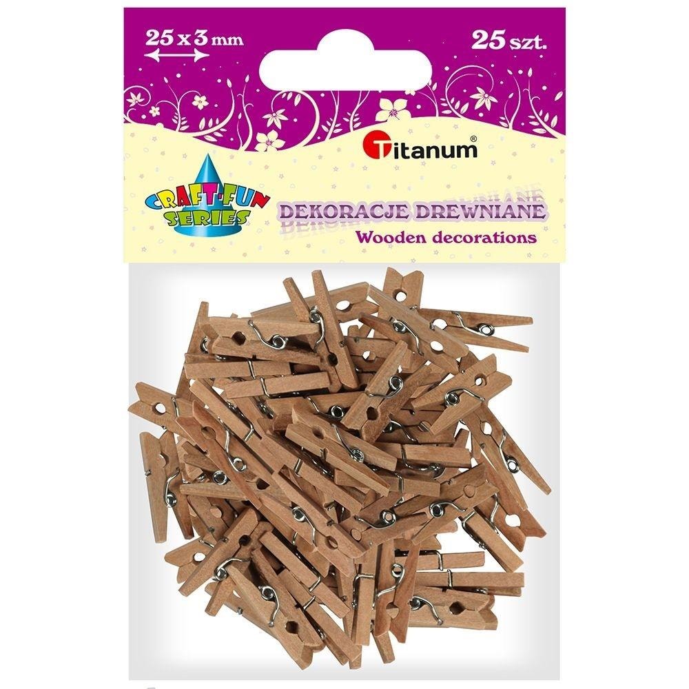 Wooden Clothespins - natural, 25 pieces - ideal for every wash