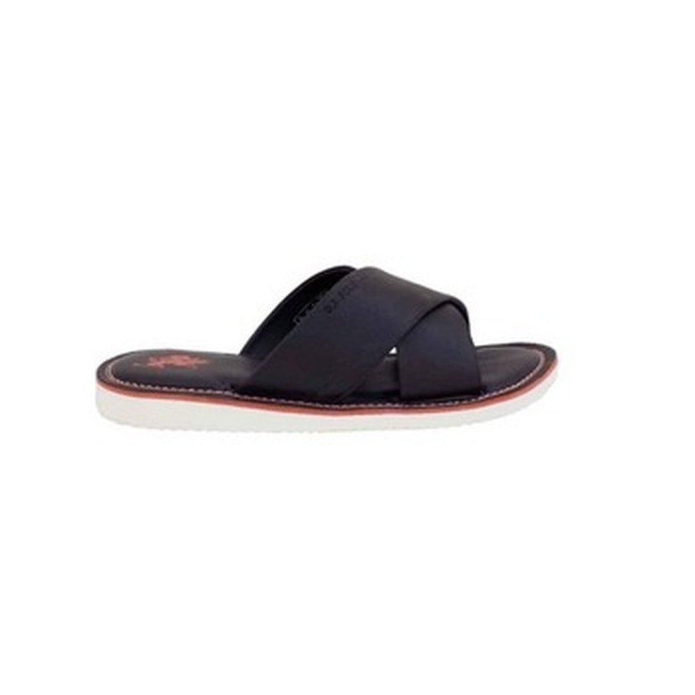 US Polo Men's leather flip-flops brown size 43