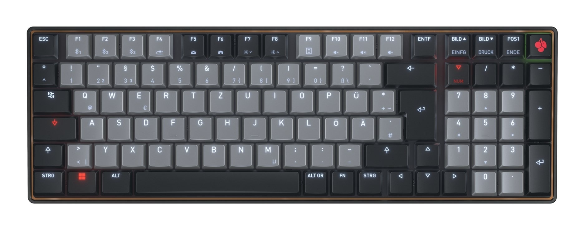 CHERRY TAS KW 550 MX LED Low Profile TKL DE - Mechanical Keyboard for Demanding Users