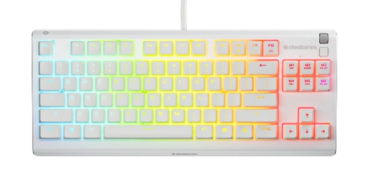 SteelSeries Apex 3 TKL US - Compact mechanical keyboard, white
