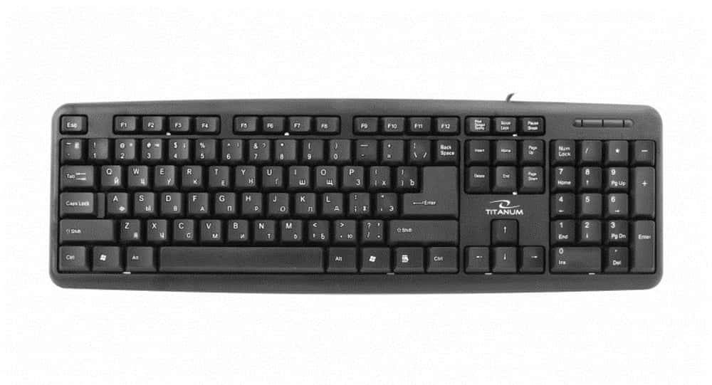 TITANUM TKR101 USB 2.0 Keyboard RU black - reliable and comfortable