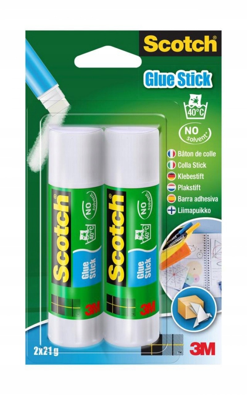 Scotch Glue Stick - 2 pieces of 21 g - ideal for office and school