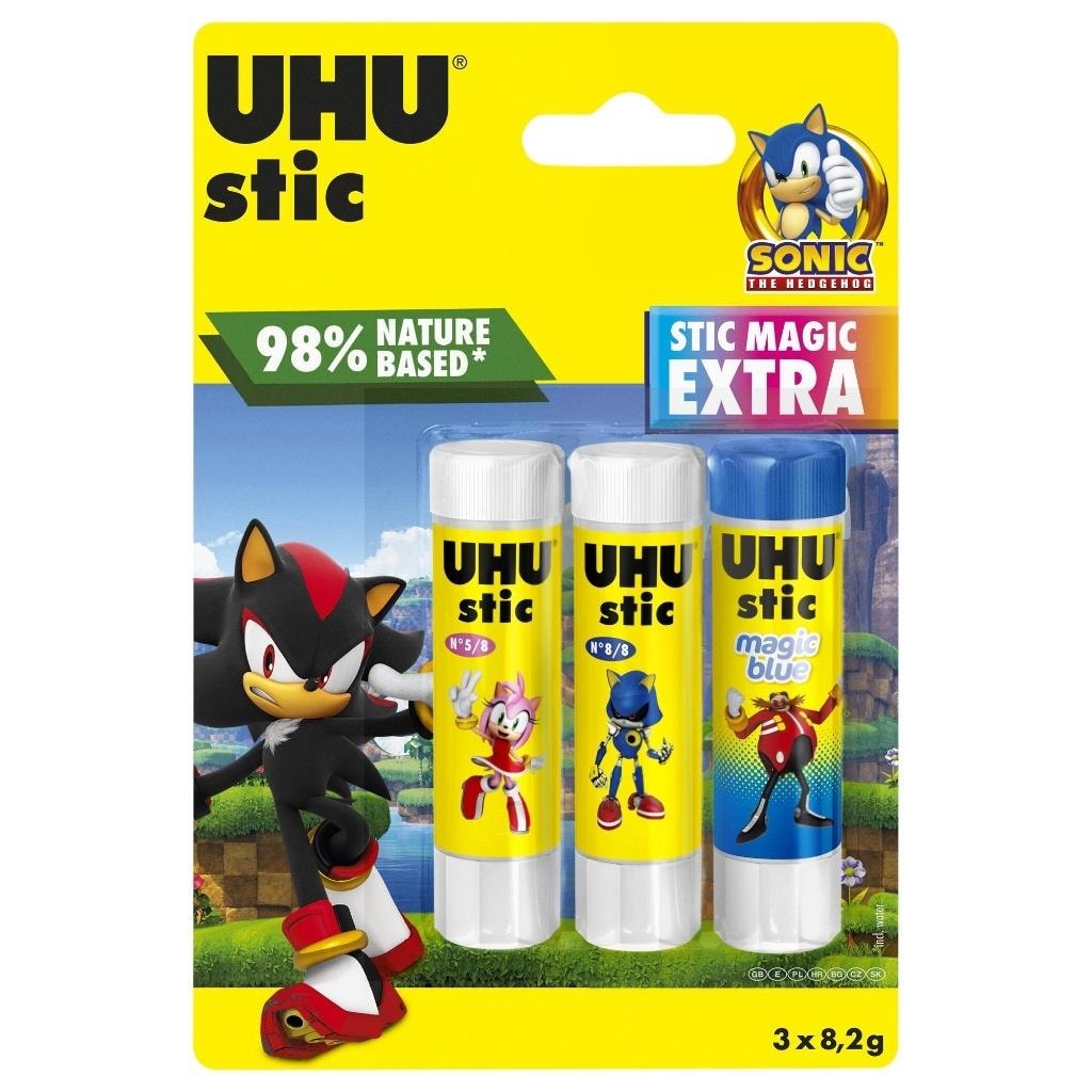 UHU Sonic Glue Stick - 3 pieces for creative minds