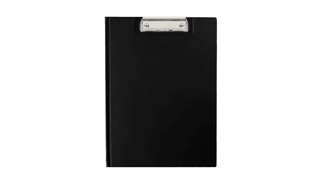 Klip A4 Clipboard Folder Black - Ideal for organizing documents