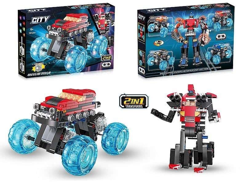 ADAR Auto-robot building blocks with light MIX - construction set