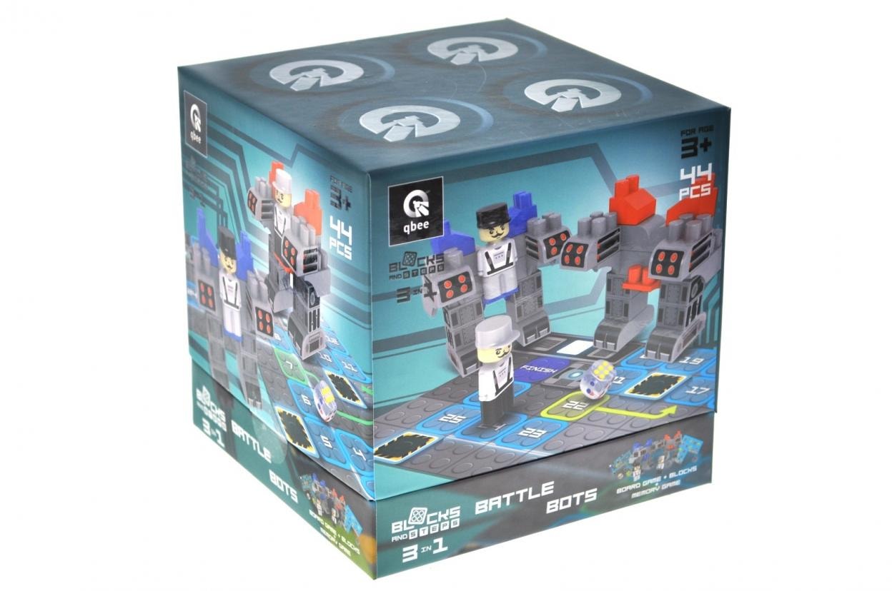 Qbee Block&Steps Robot Battles - Construction blocks with board game