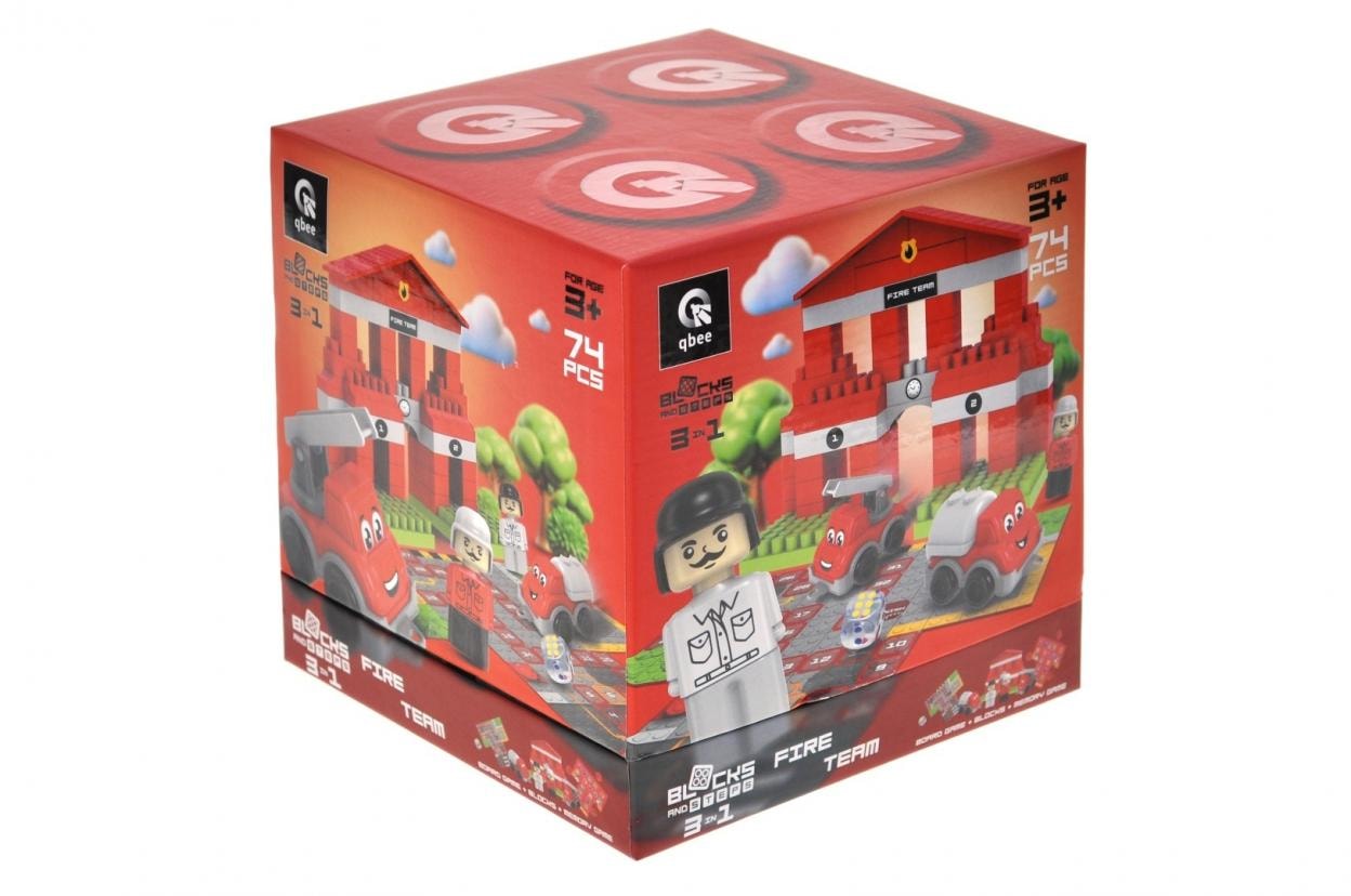 Block&Steps Fire Brigade - Construction Blocks with board game and memory game