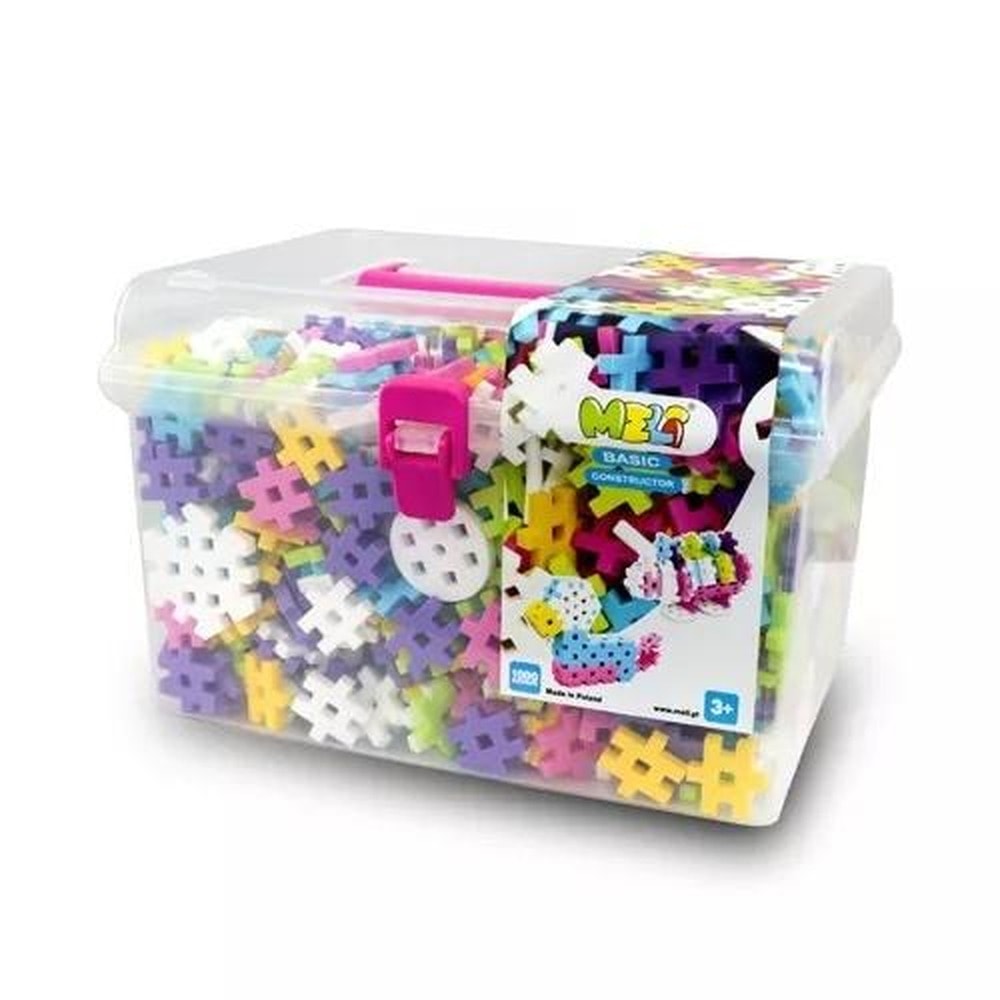 Meli Basic Constructor Pink Travel Box - 1000 pieces