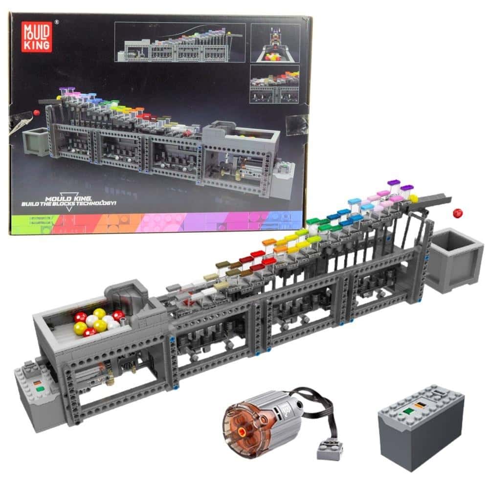 Construction Blocks Ball Track with Motor - 1038 Pieces