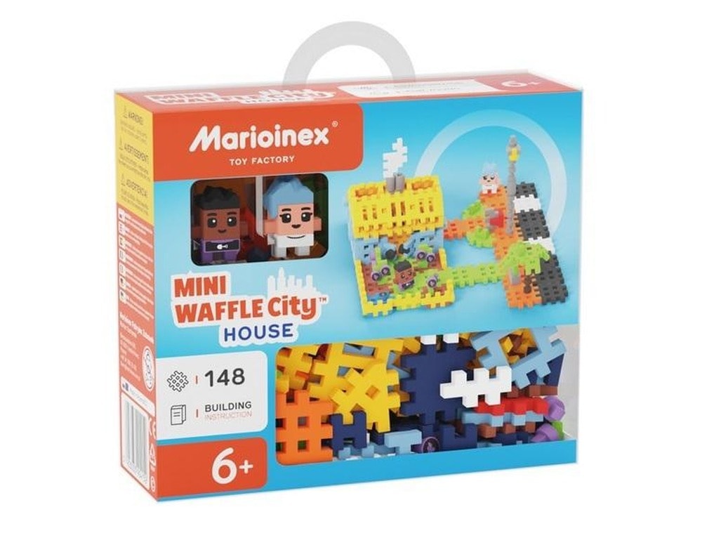 Marioinex Waffle Mini City House Construction Blocks 148 pieces