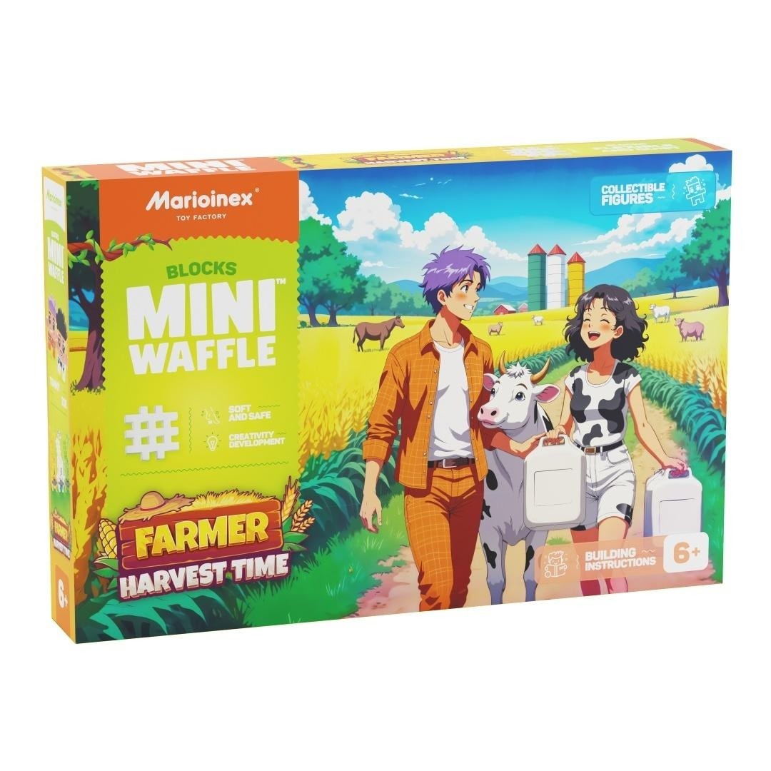 Mini Waffle Farmer Harvest Time - Blocks for little farmers