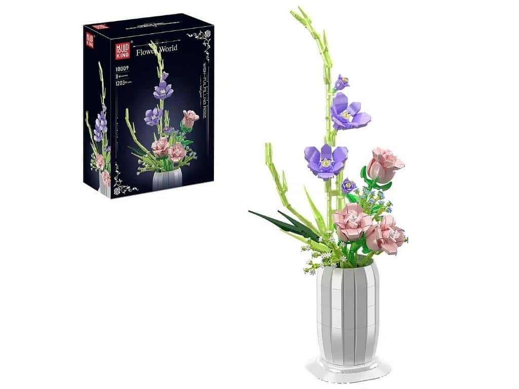 Flower in a pot building blocks - creative building set