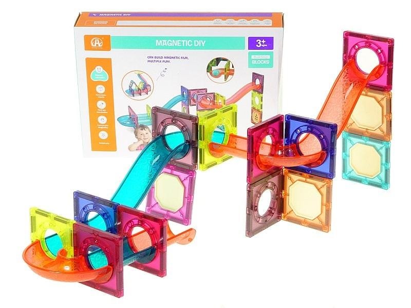 Educational magnetic blocks - 37 pieces of creative fun