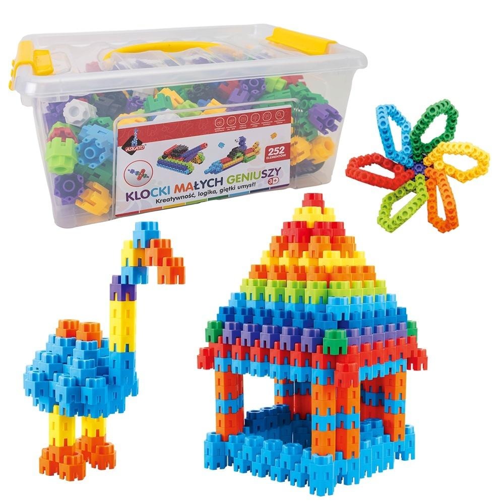 Askato Construction blocks screws - 252 pieces developing creativity