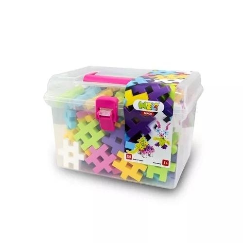 Meli Maxi Pink Travel Box - 110-piece construction blocks