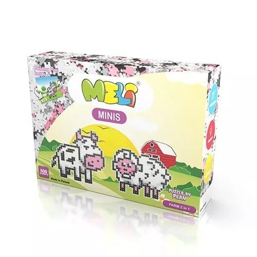 Meli Minis Farm 2in1 - Construction blocks with farm theme