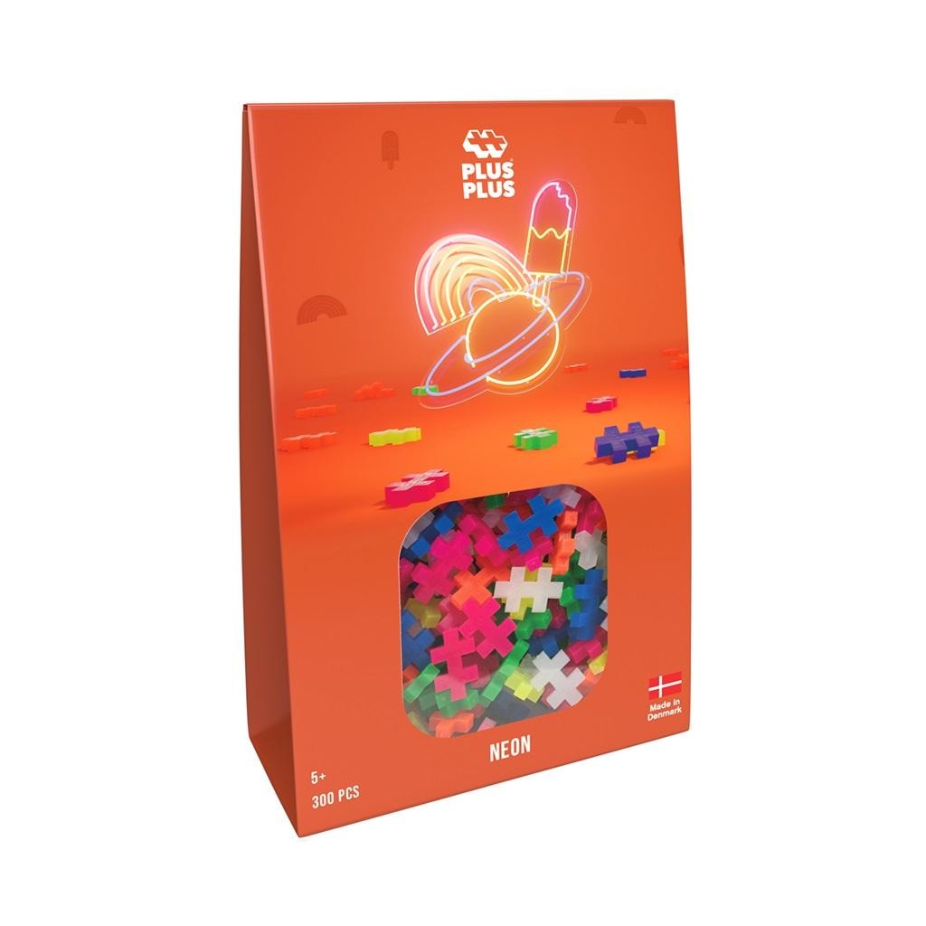 Plus-Plus Neon Blocks 300pcs - Develop your child's creativity!